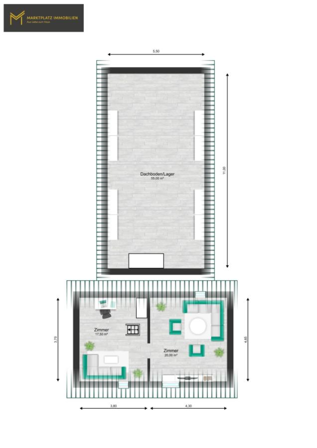 Grundriss Nebengebäude DG