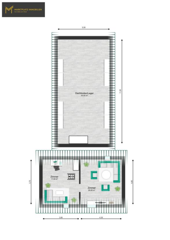 Grundriss Nebengebäude DG
