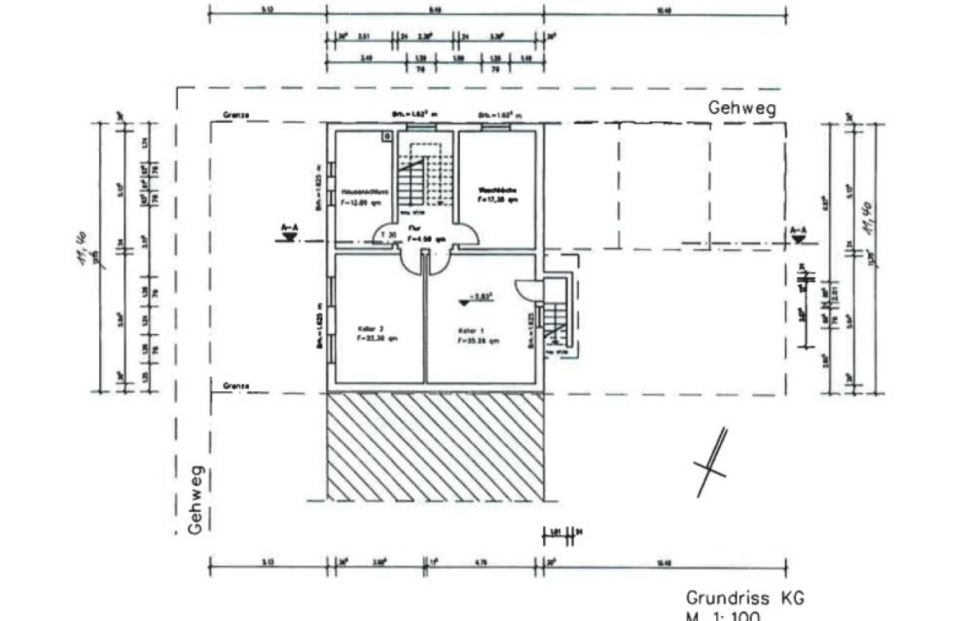 Grundriss KG, Hirschstraße 9 KL