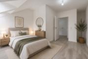 Teilweise virtuell möbliert -  Schlafzimmer