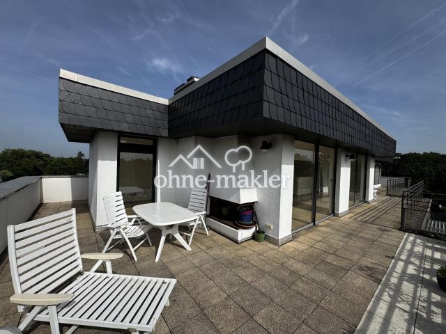 Dachterrasse mit Kamin