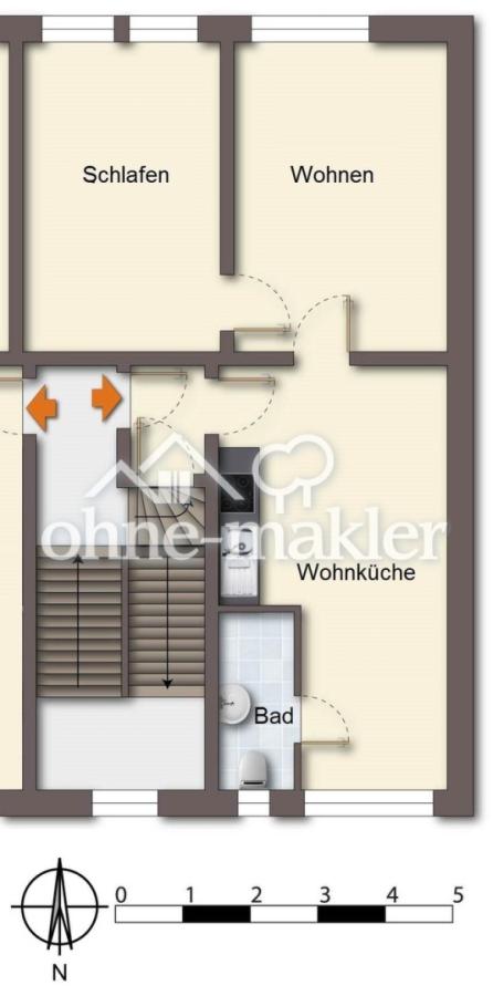 Grundriss WE 3 & WE 5 = 50qm