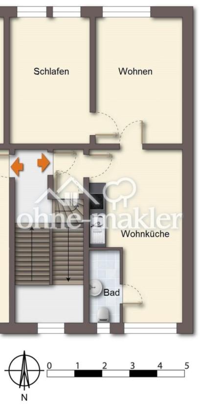 Grundriss WE 3 & WE 5 = 50qm