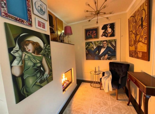 Esszimmer mit Kamin