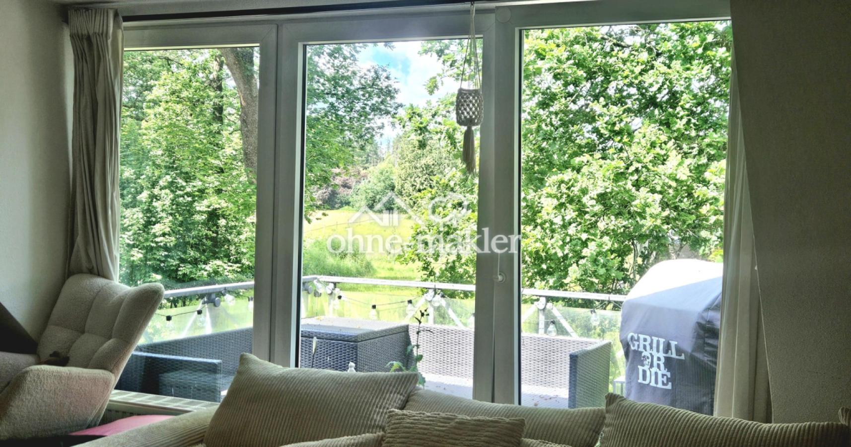 Blick aus dem Wohnzimmer
