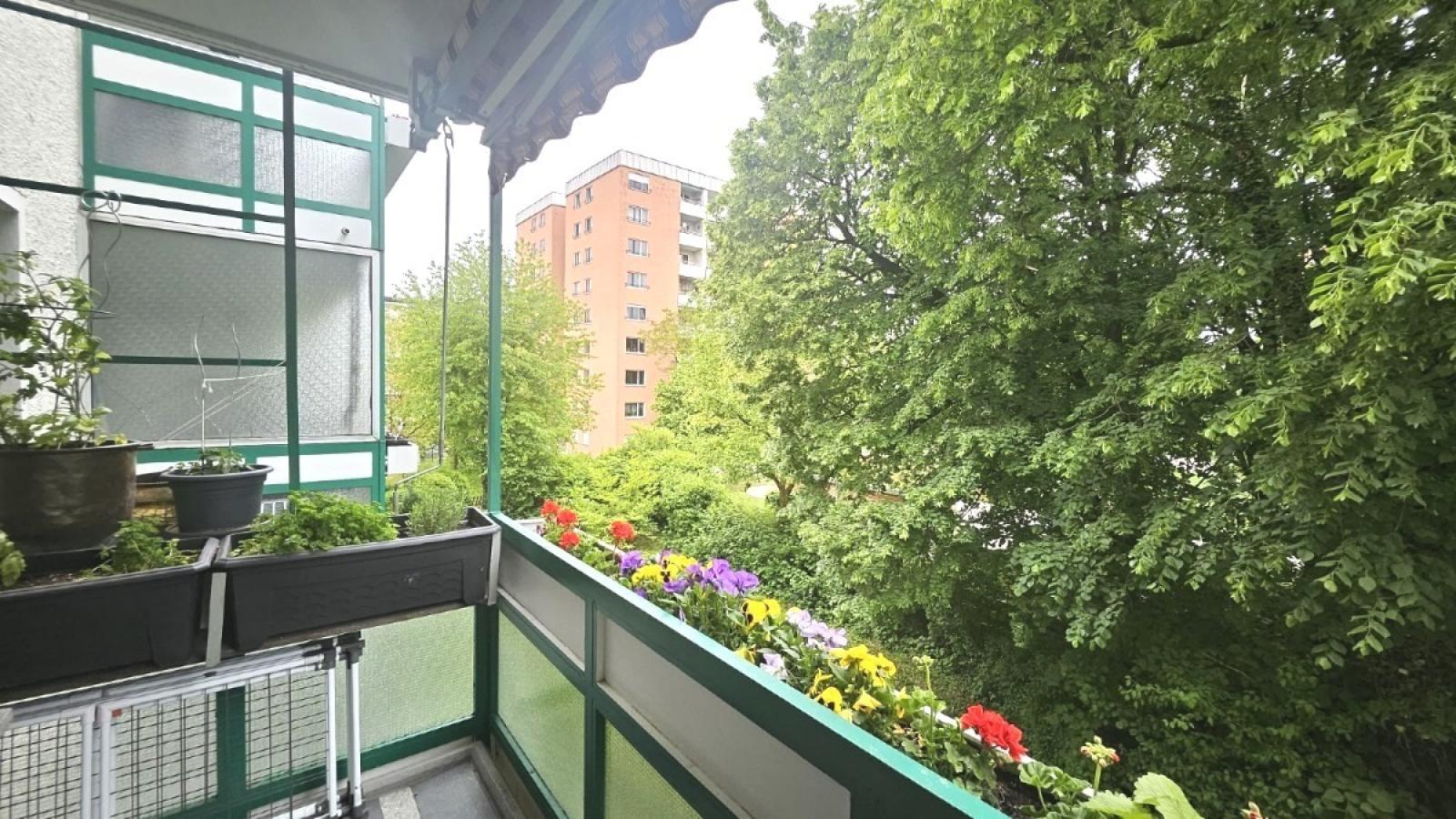 Blick vom Balkon