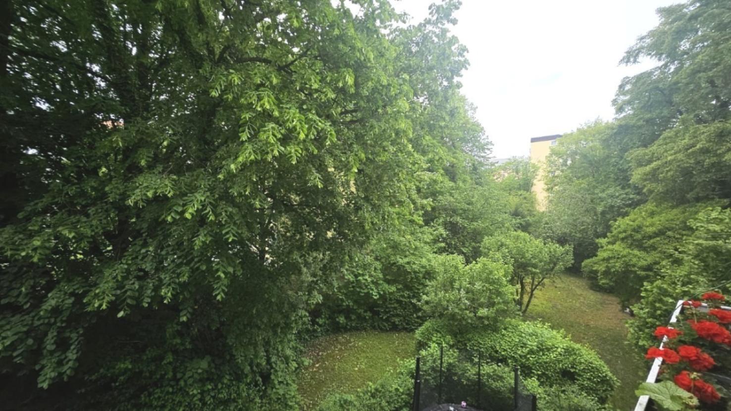 Blick vom Balkon