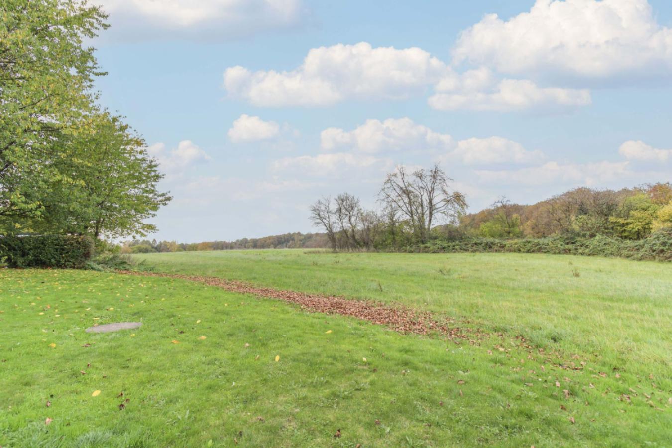 Blick ins Grüne vom Hauseingang
