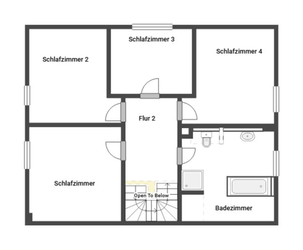 Grundriss Skizze 1.OG
