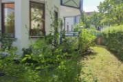 Garten Blick auf Erker