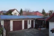 Ansicht Nebengebäude mit PV-Anlage