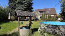 Haus von hinten mit Garten