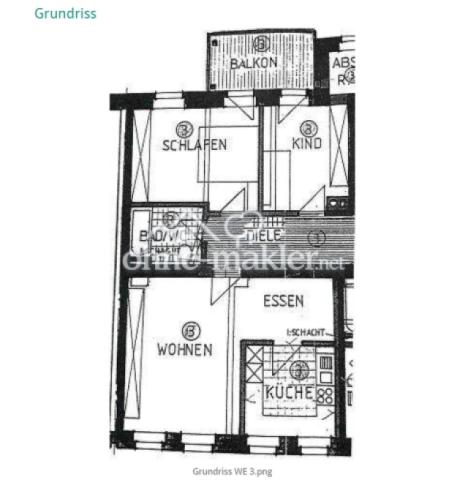 Grundriss der Wohnung