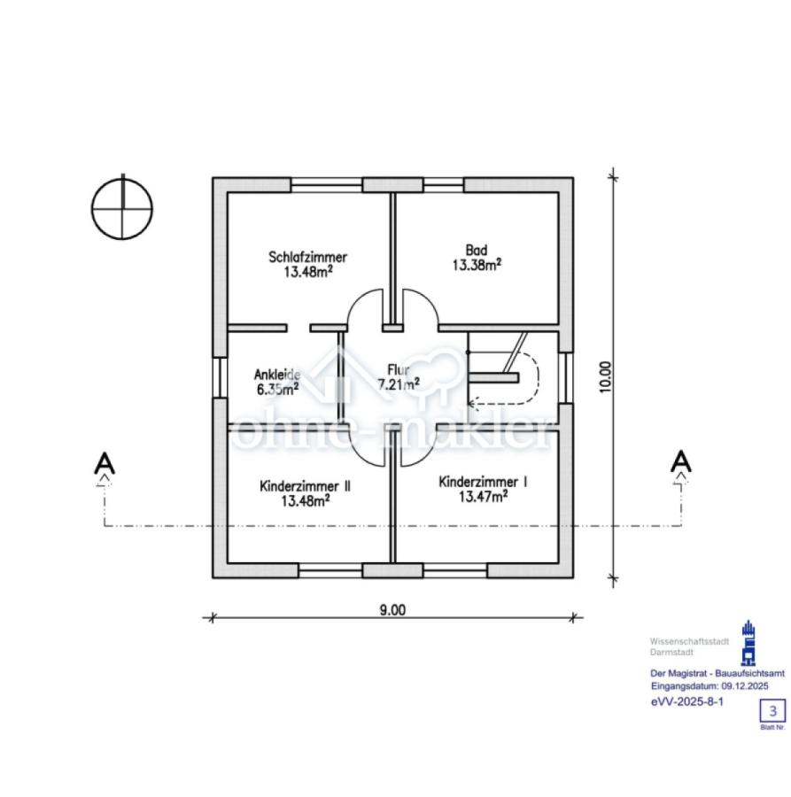 Grundriss OG Bauvoranfrage