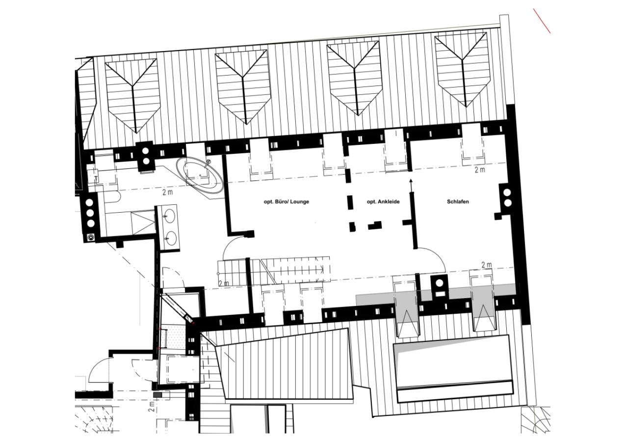 Grundriss Variante 2 DG