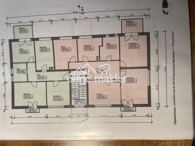 Grundriss Wohnung ( Orange)