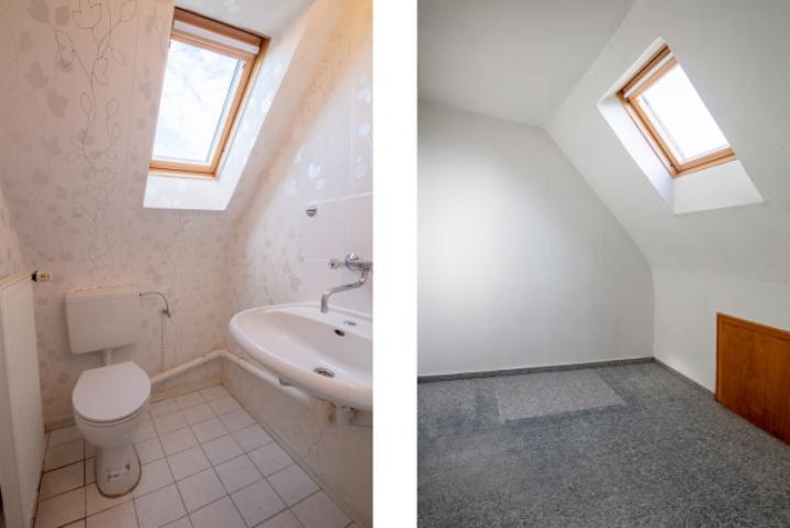 Links: WC im DG | Rechts: Büro oder Abstellraum im DG