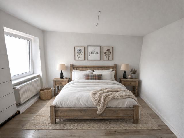Schlafzimmer (KI Staging)