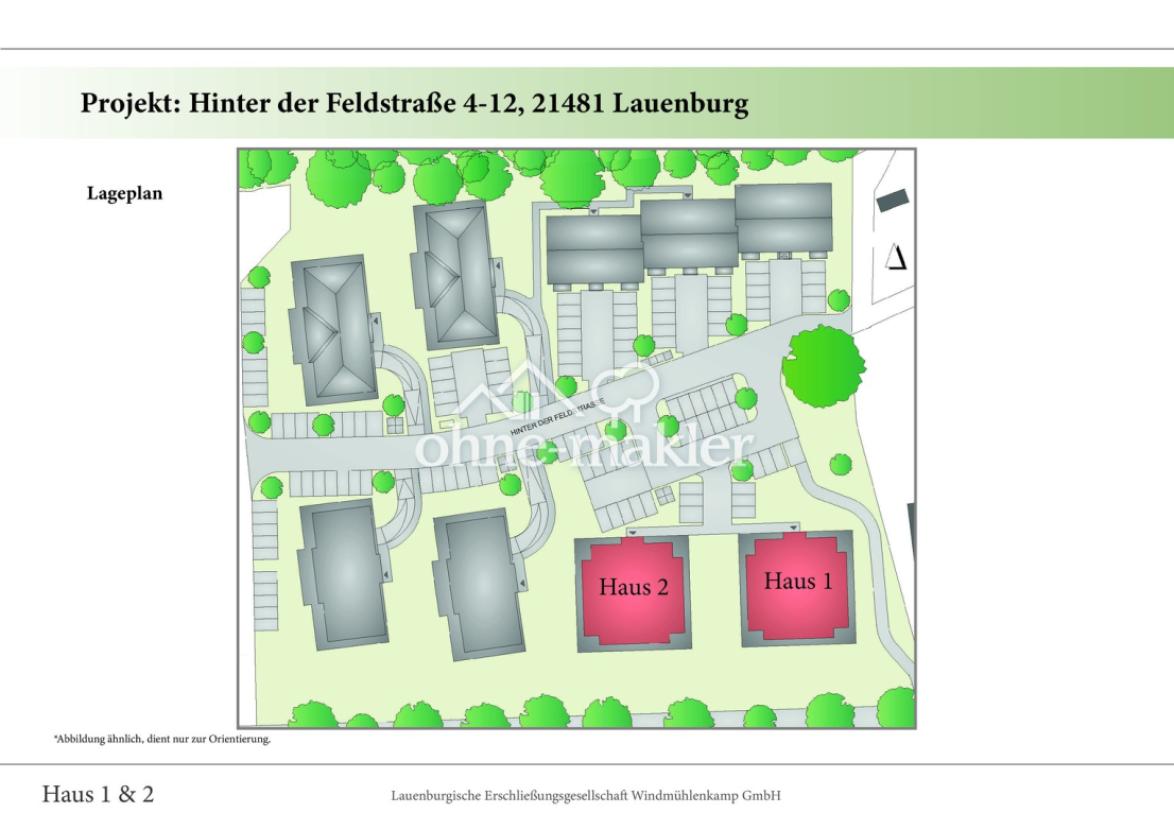 Lageplan Haus 1 & 2 