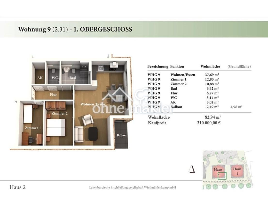 1. OG Wohnung 2.31