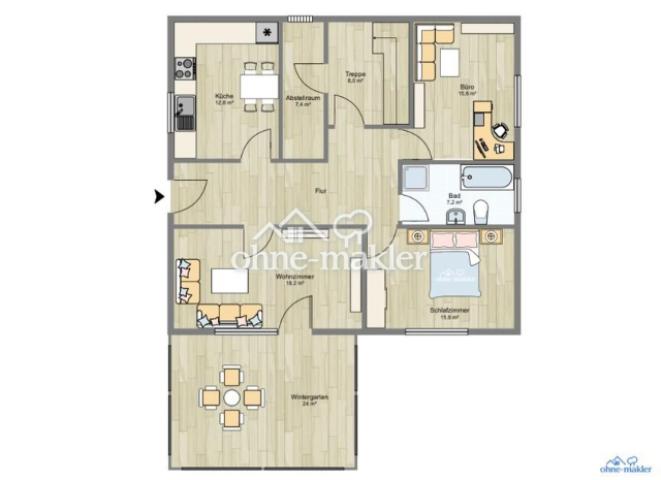 Grundriss Einliegerwohnung KG