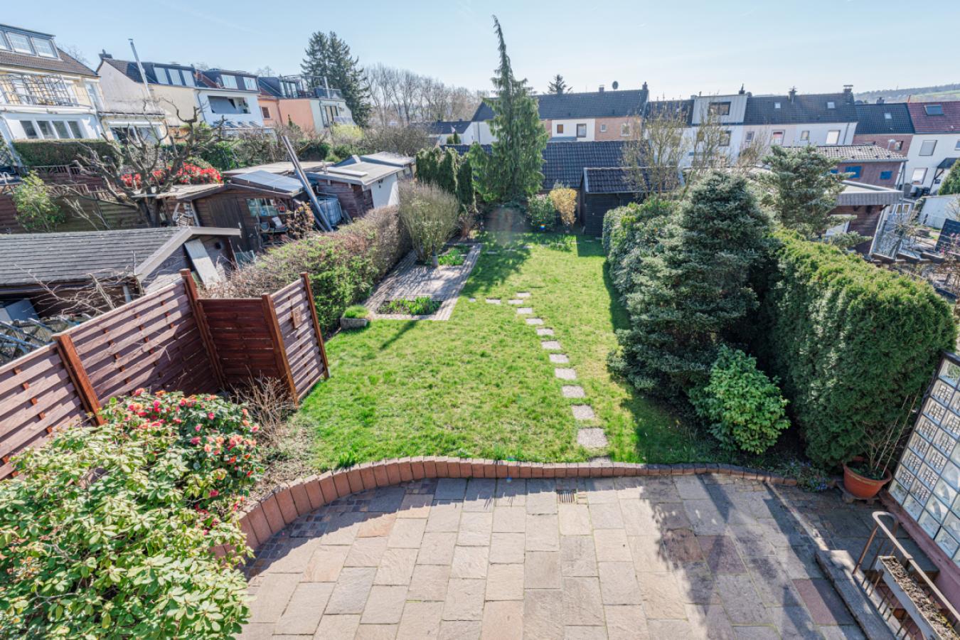Gartenansicht von oben 
