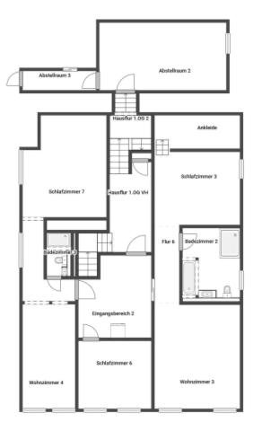 Grundriss Skizze 1.OG