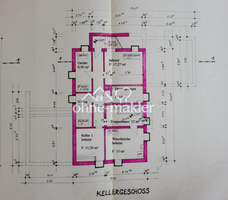 Kellergeschoss Grundriss