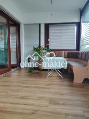 verglaster Balkon