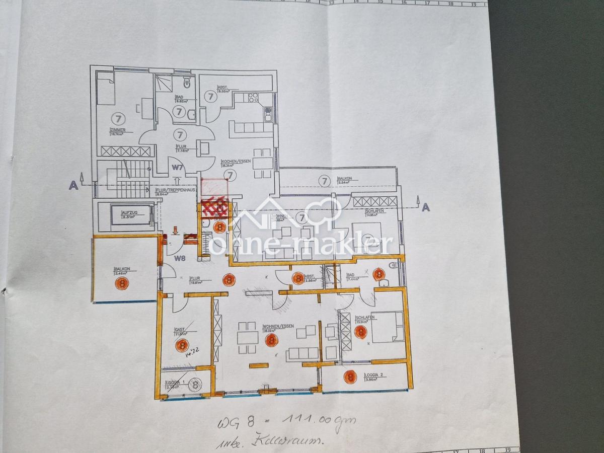 Grundriss Wohnung 8