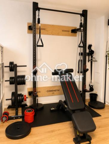 Fitnessbereich im Hobbyraum