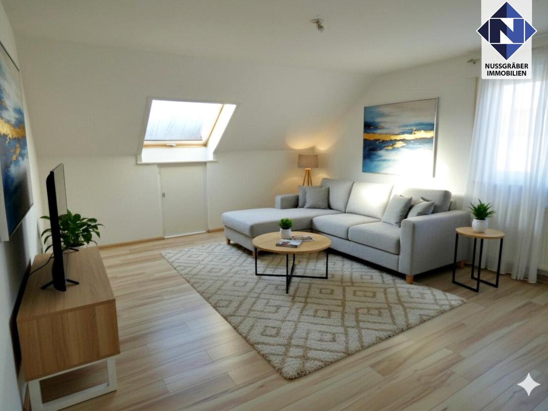 Wohnzimmer möbiliert