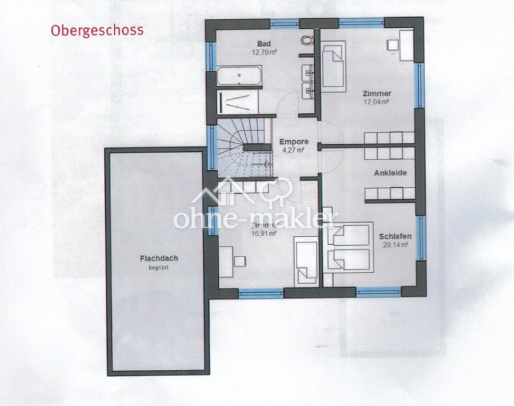 Grundriss Obergeschoss