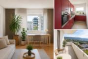 KI-Vorschlag: Wohnzimmer, Küche und Balkon