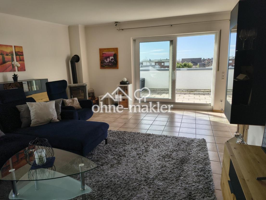 Wohnzimmer mit Dachterrasse