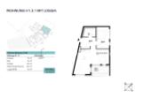 Grundriss - Wohnung H1.3.1 im Haus 1 mit Loggia
