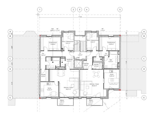 Grundriss 3-Raum Wohnungen