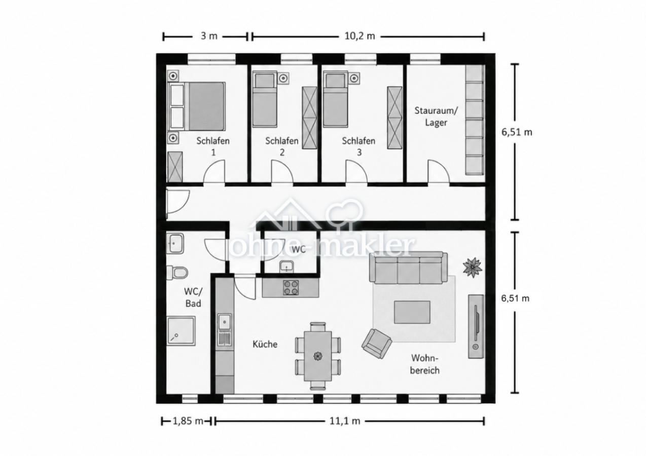 Idee zur Umnutzung in Wohnraum