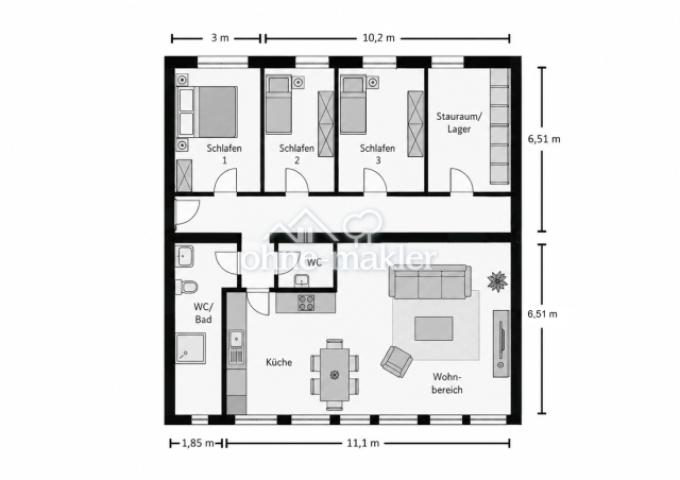 Idee zur Umnutzung in Wohnraum