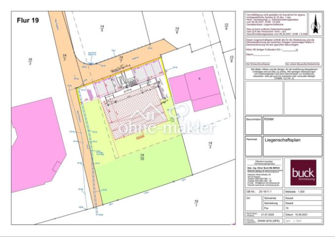 Flächenplan Baugenehmigung
