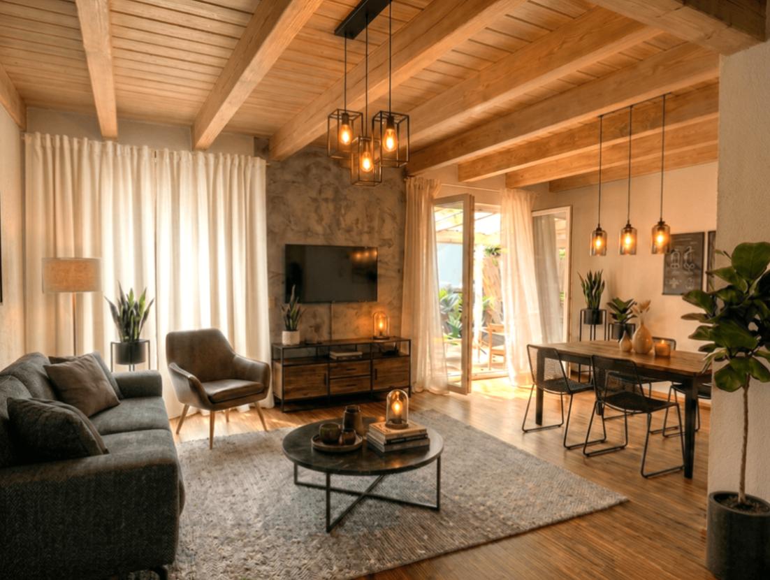 Wohn- und Esszimmer Visualisierung