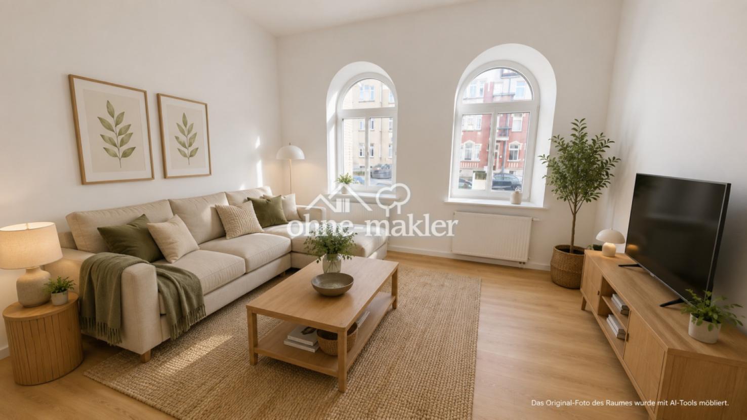 Wohnzimmer (AI-Möblierung)