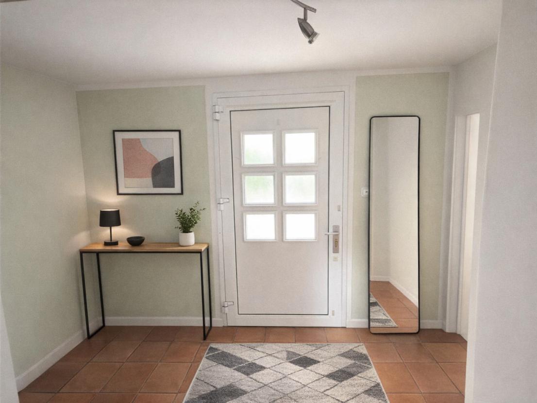 Haustür Eingang (KI Staging)