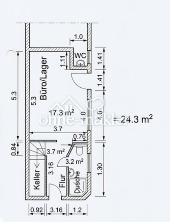 Grundriss (EG. Büro)