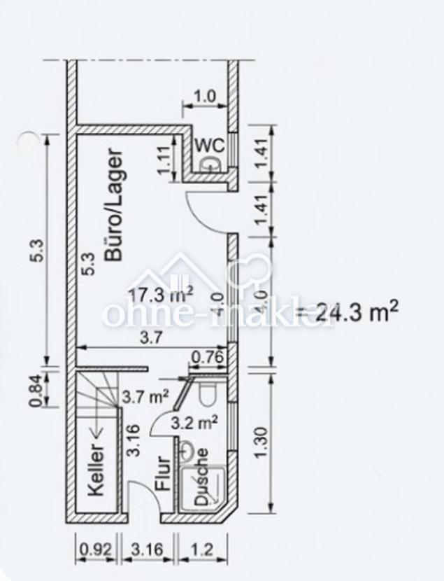 Grundriss (EG. Büro)