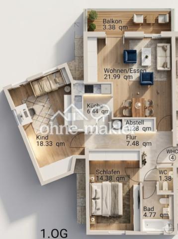 Grundriss der Wohnung