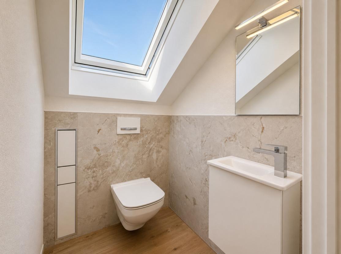 Modernes Gäste-WC mit Integriertem Unterputz-WC-Modul
