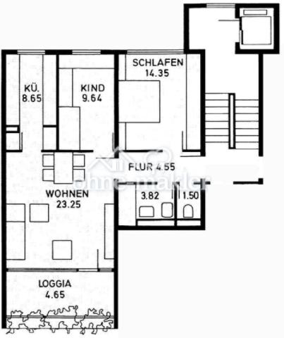Grundriss der Wohnung