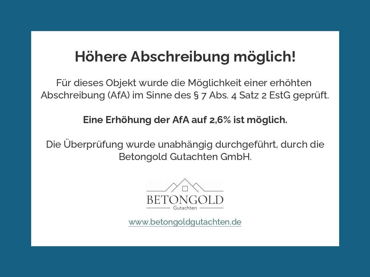höhere Abschreibung möglich!