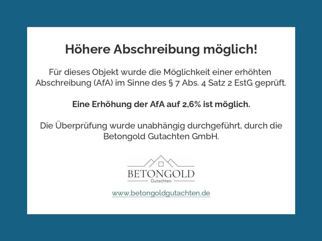 höhere Abschreibung möglich!